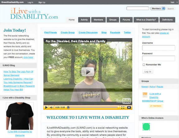 I Live  with a Disability 