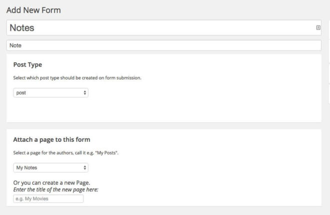Adding a new form to BuddyForms