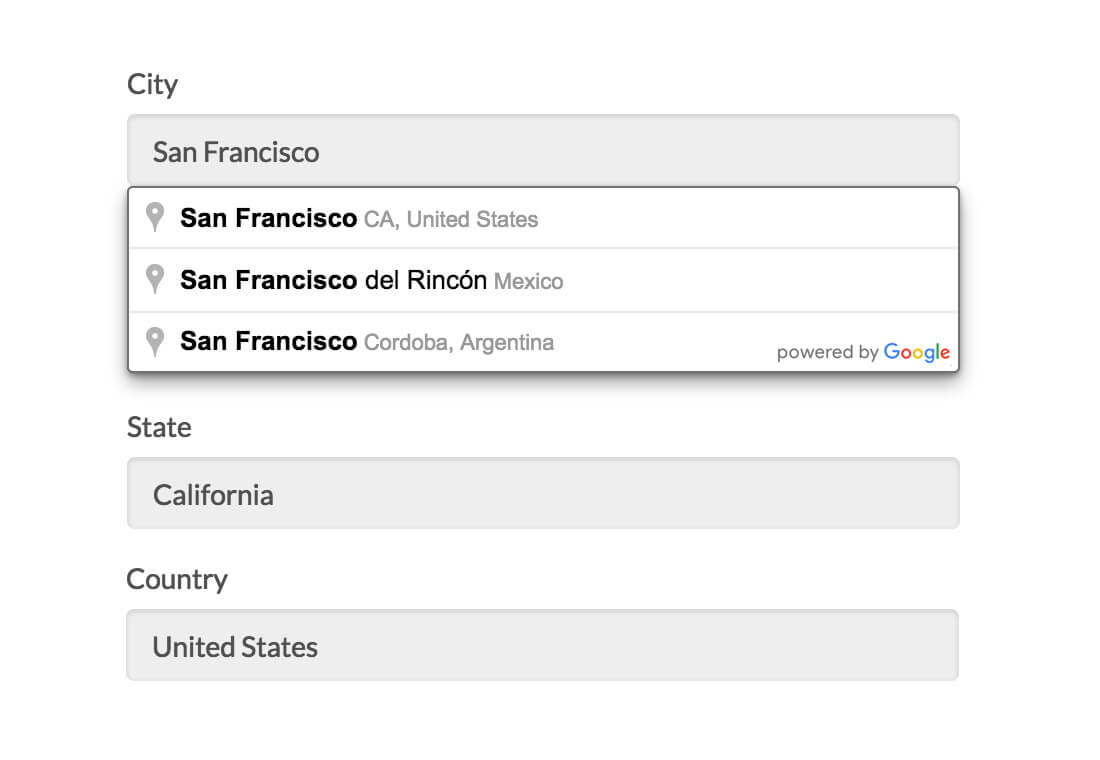 Location Autocomplete for BuddyPress