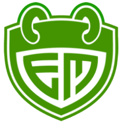 A green and white shield-shaped logo with stylized letters GM in the center and two chain links at the top, resembling a padlock.