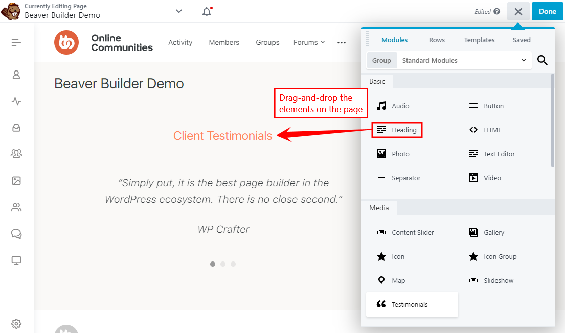 Beaver Builder   Creating a new page