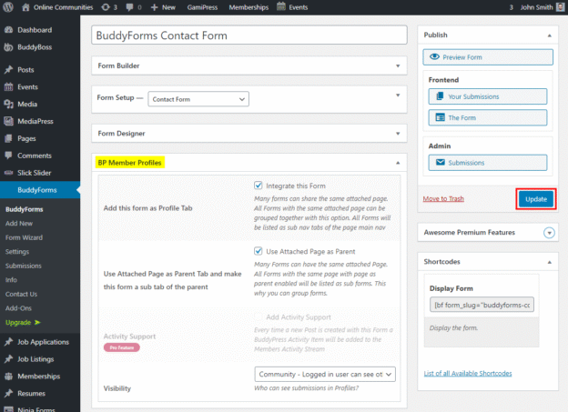 Buddy Rounding Forms BuddyForms Members | BuddyBoss