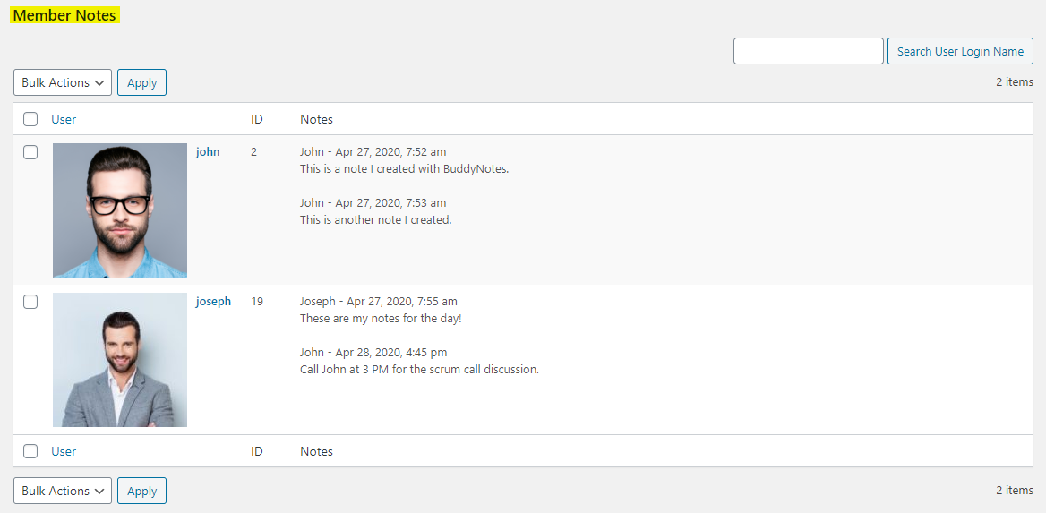 BuddyNotes   Viewing notes