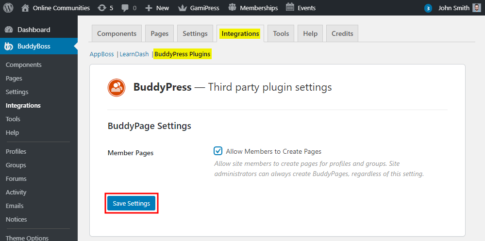 Buddypages Setting Up The Plugin | BuddyBoss BuddyPages Setting up the plugin