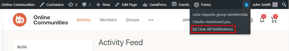 Buddypress Clear Notifications Clear All Notifications For Logged In User | BuddyBoss BuddyPress Clear Notifications Clear All Notifications for logged in user