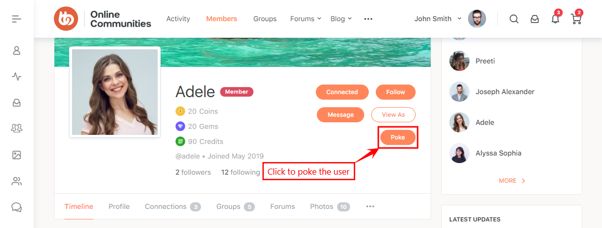 BuddyPress Poke   Poking a BuddyPress connection
