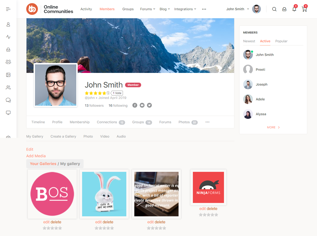 MediaPress Add Ons   MediaPress Media Rating on a user's media