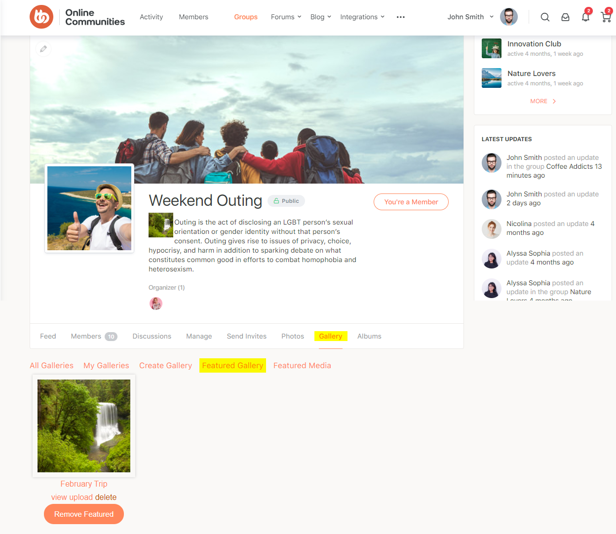 MediaPress Featured Content   Featured Gallery preview