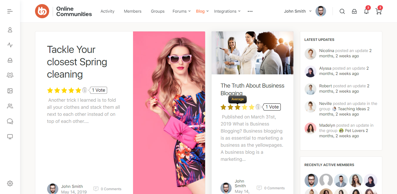 RatingWidget   Ratings on the blog posts