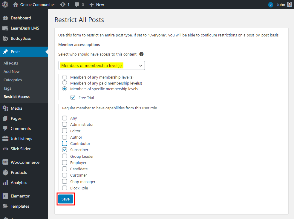 Restrict Content Pro  Restricting content based on membership levels and user roles