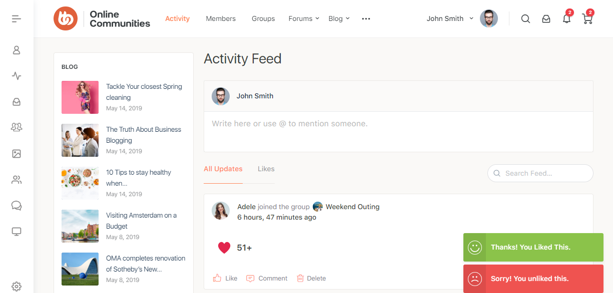 WP ULike   Like button on frontend