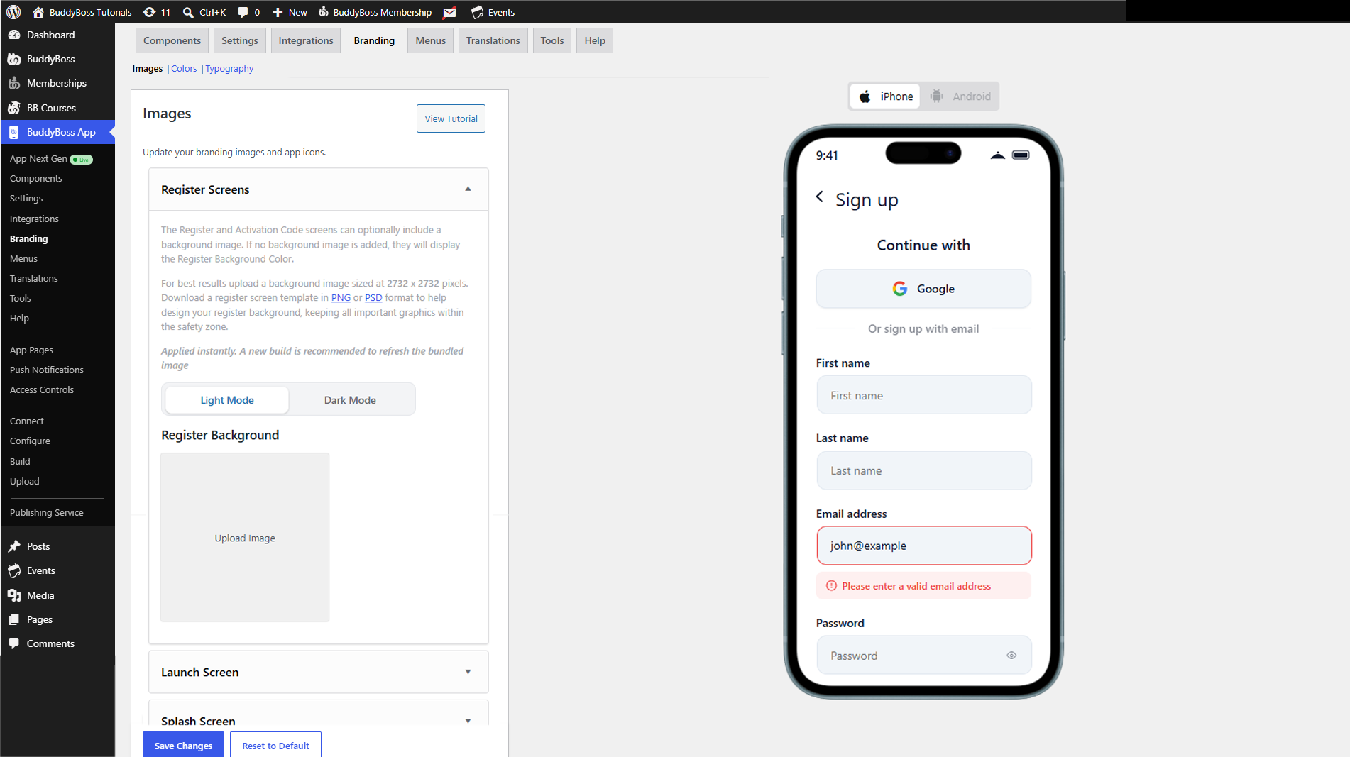 BuddyBoss App Images and Icons