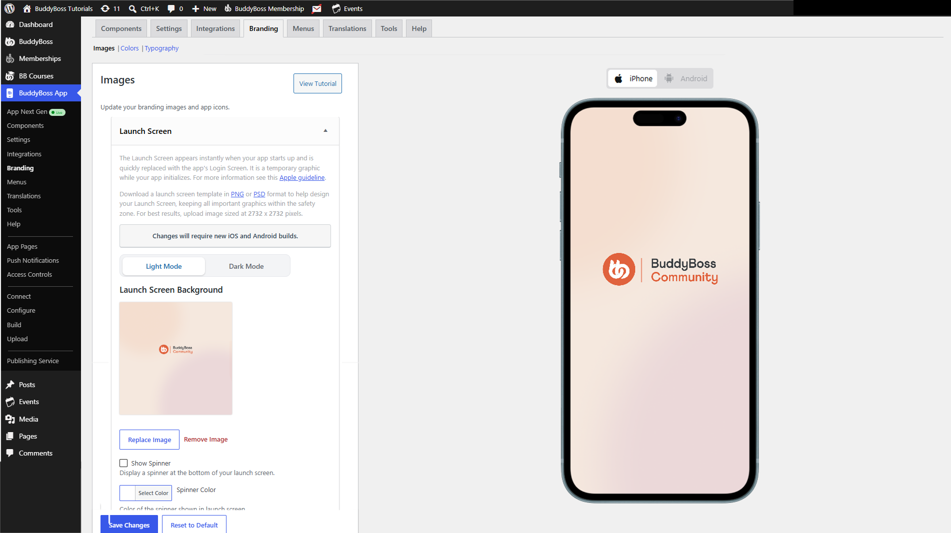 BuddyBoss App Images and Icons