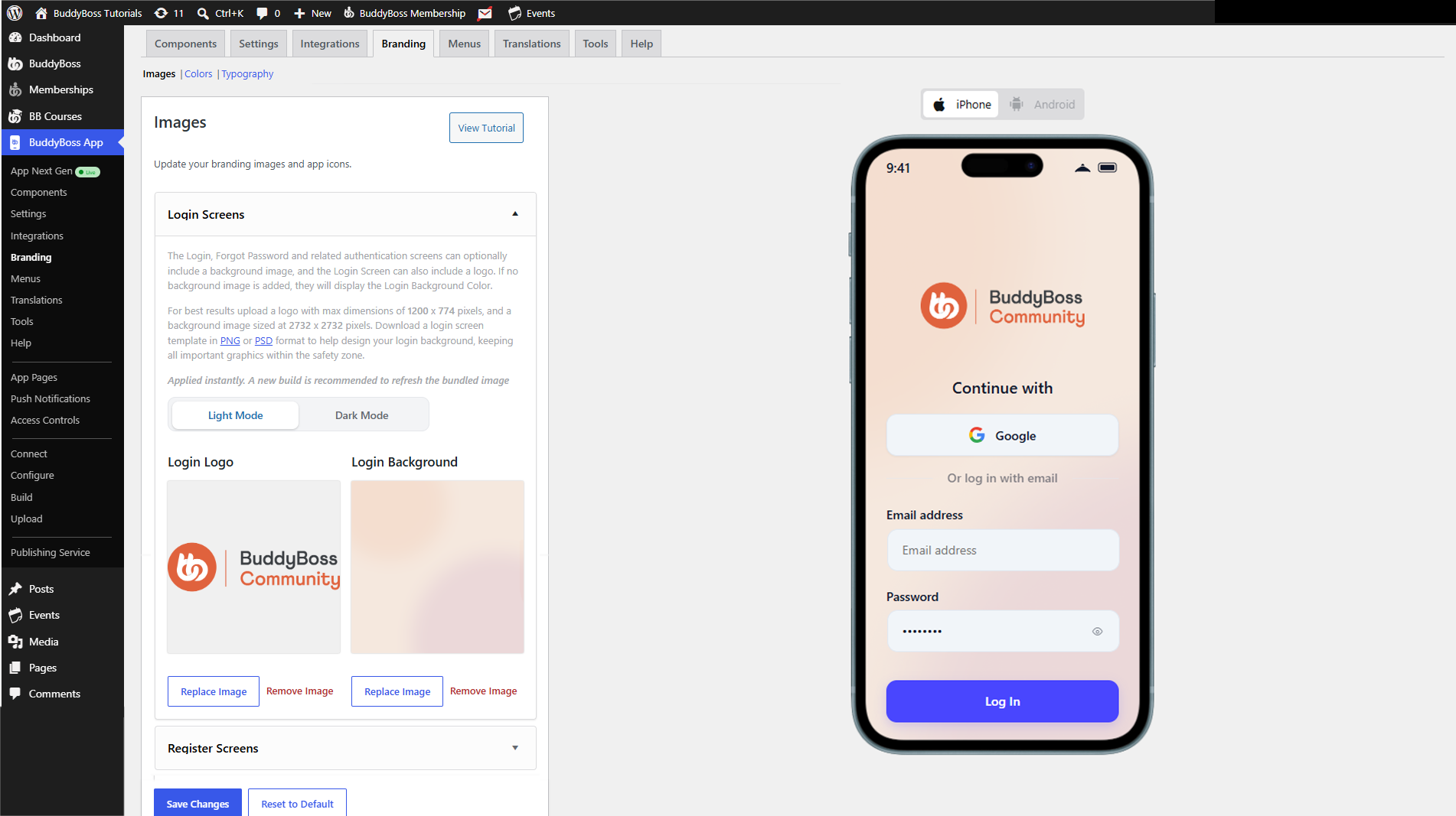 BuddyBoss App Images and Icons