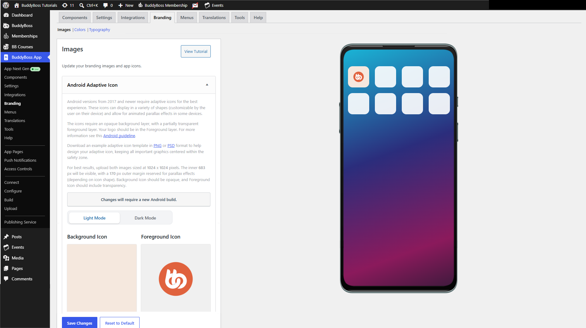 BuddyBoss App Images and Icons