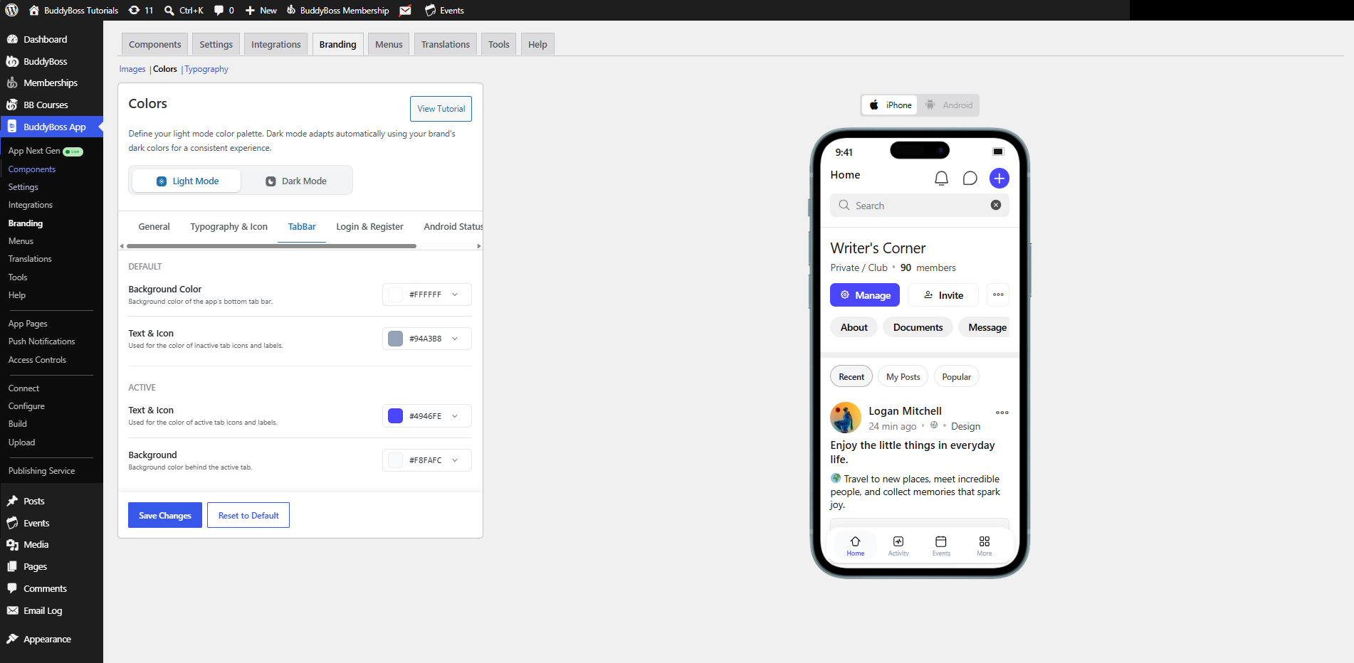 BuddyBoss App Colors