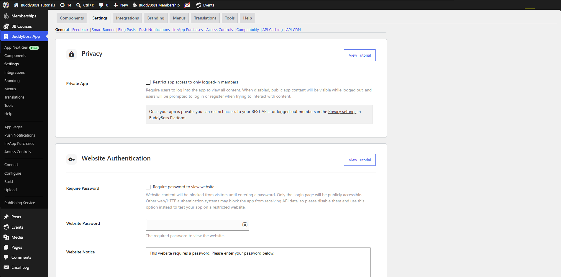 Private BuddyBoss App Setup