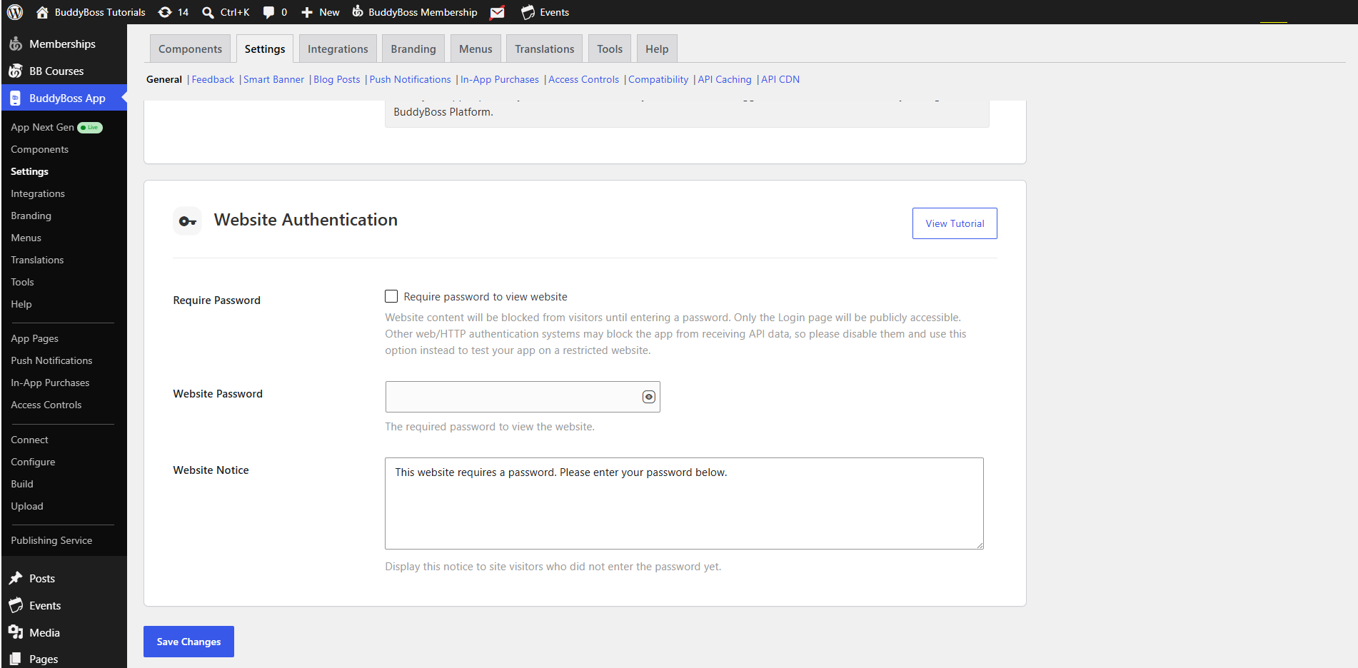 BuddyBoss App Website Authentication 