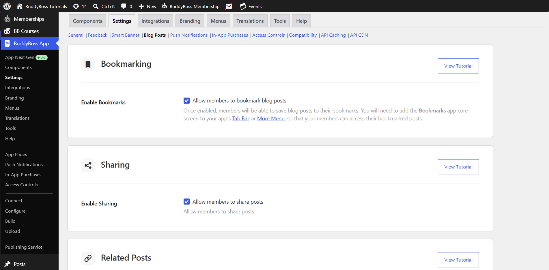 BuddyBoss App Bookmark Feature