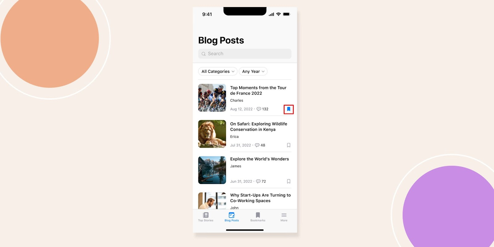BuddyBoss App Bookmark Feature