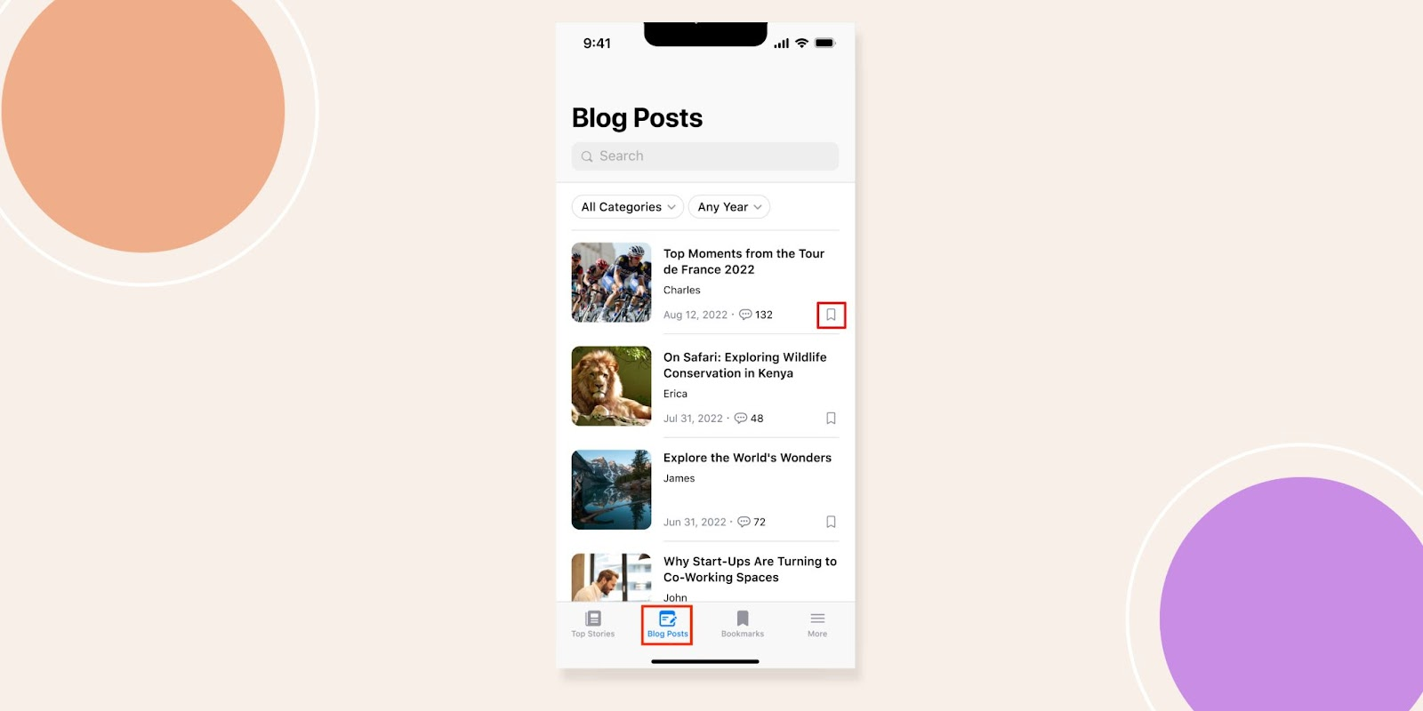 BuddyBoss App Bookmark Feature
