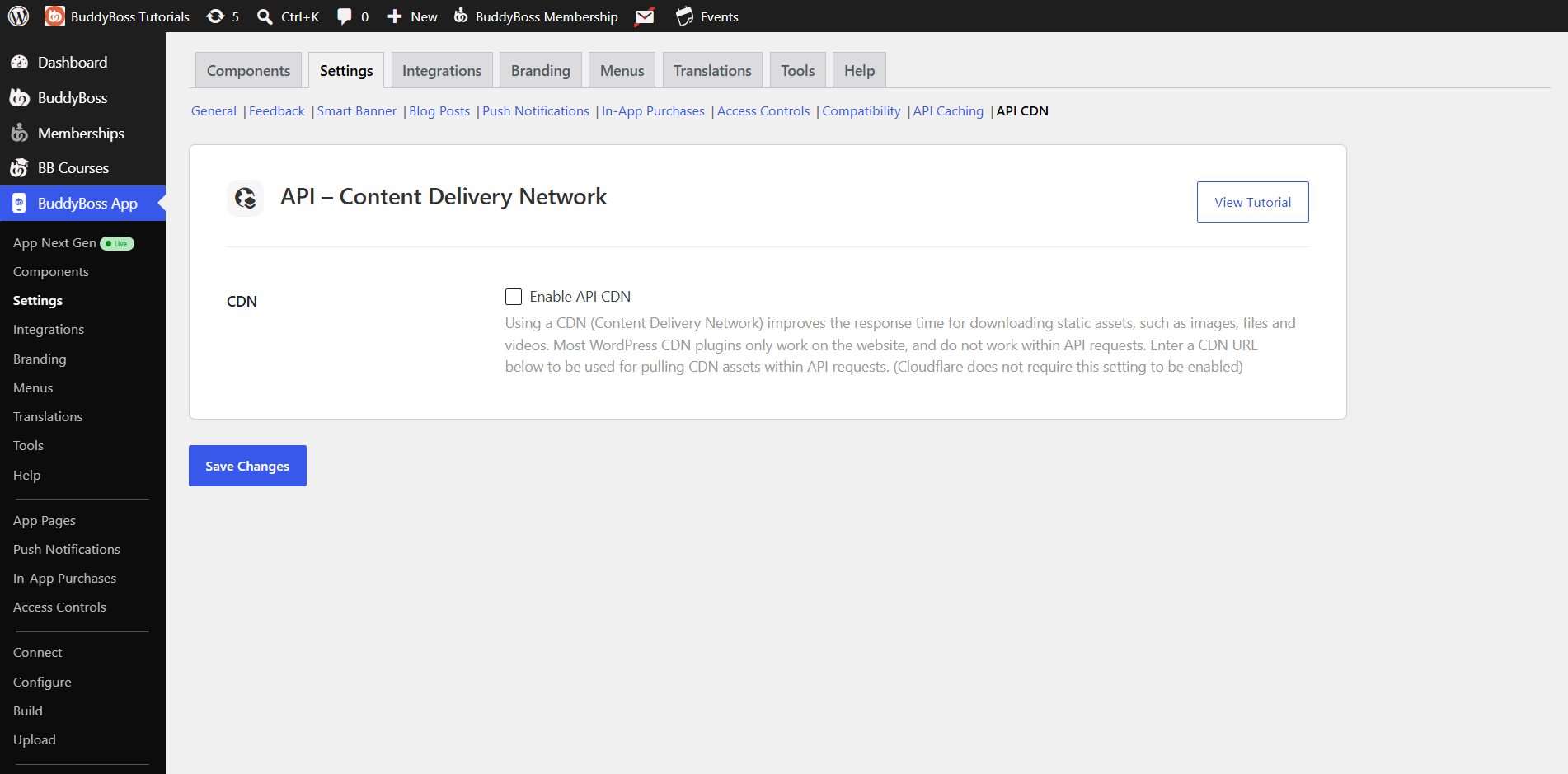 BuddyBoss App API CDN 