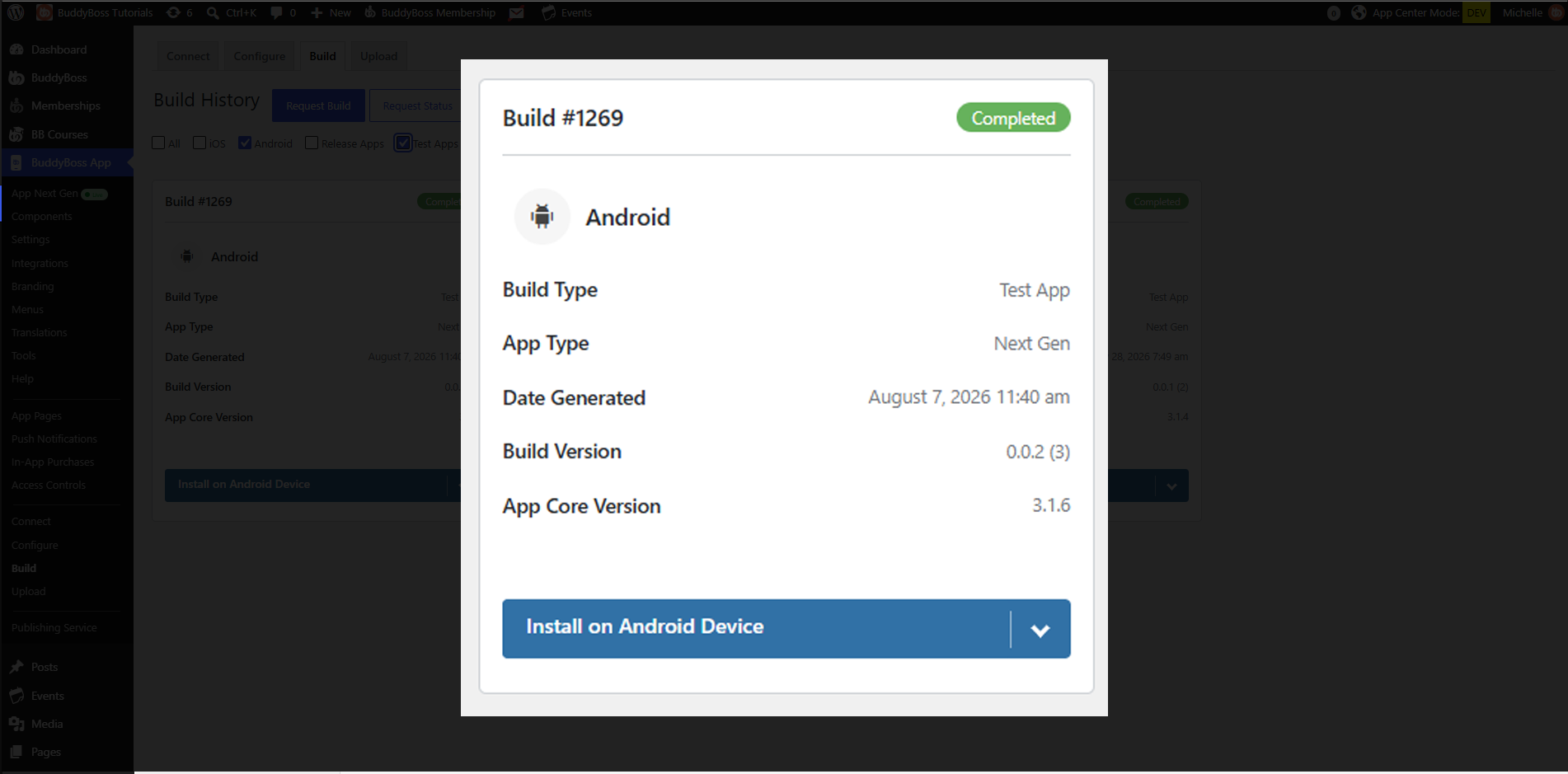 BuddyBoss Android Test App Builds 