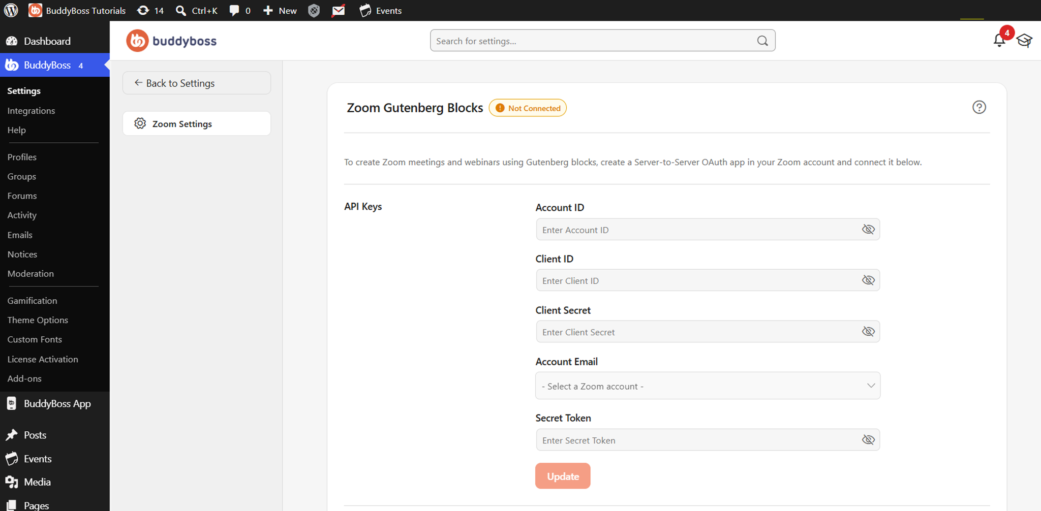 Set Up Zoom Integration in BuddyBoss