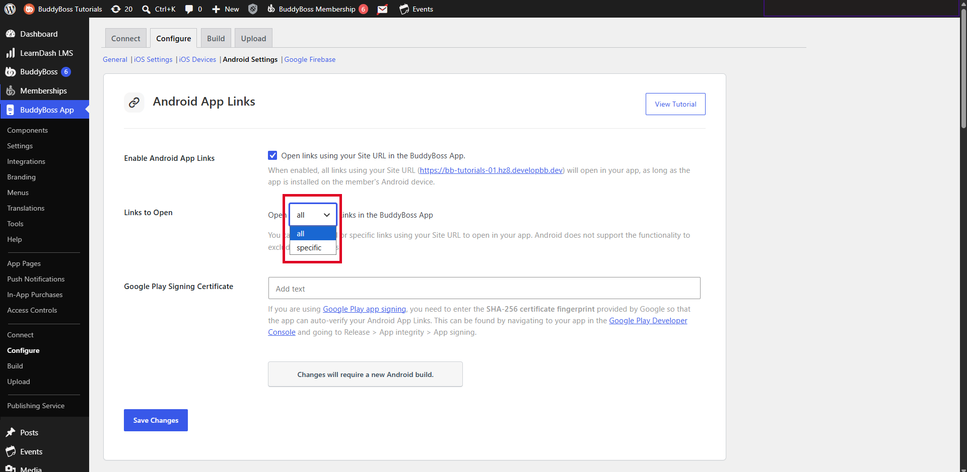 Configure Android App Links
