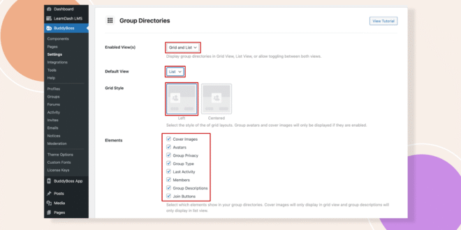 Configure the group directories section