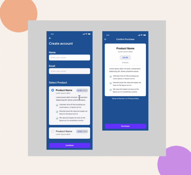 This screenshot shows a sample product page