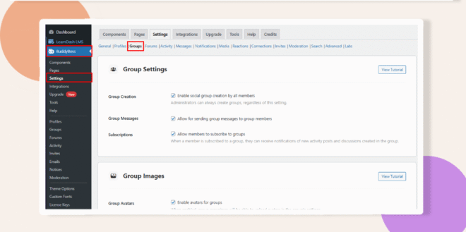 This screenshots shows where to setup the Group Access Settings