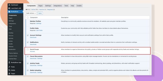 BuddyBoss > Components > Social Groups