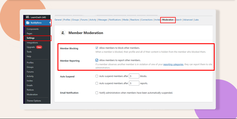 Online community moderation- reporting members