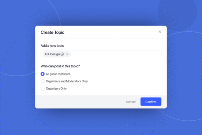 BuddyBoss Activity Topics Admin Options on web
