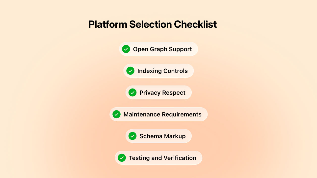 platform selection checklist