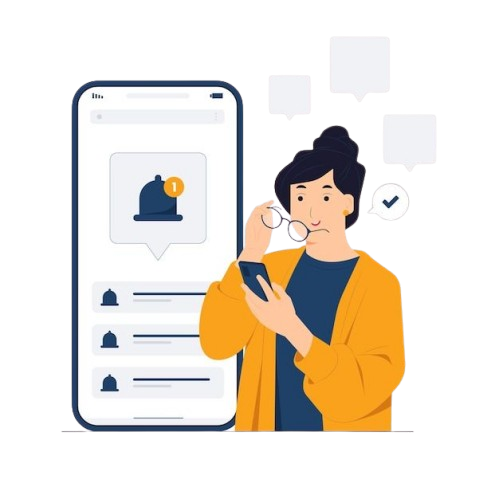 Premium Vector   Reminder push notification phone concept illustration removebg preview
