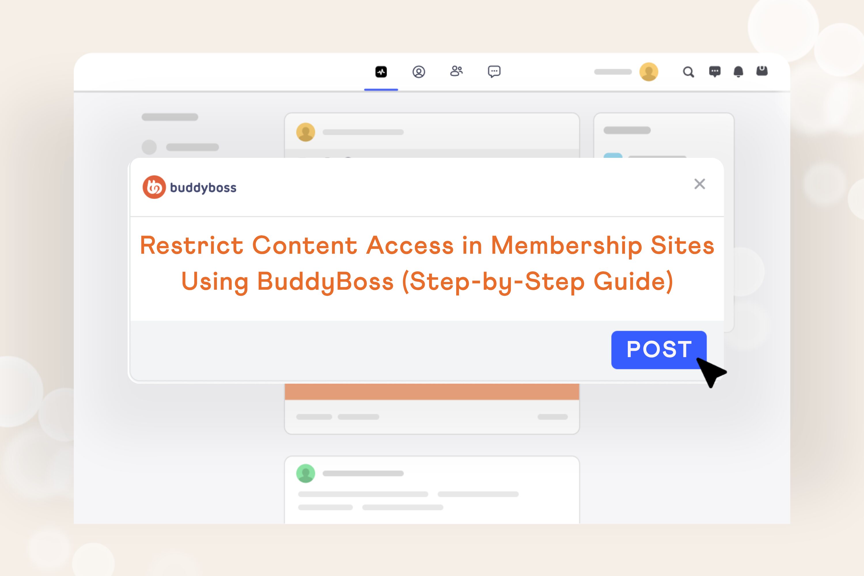 content access | BuddyBoss membership content restriction