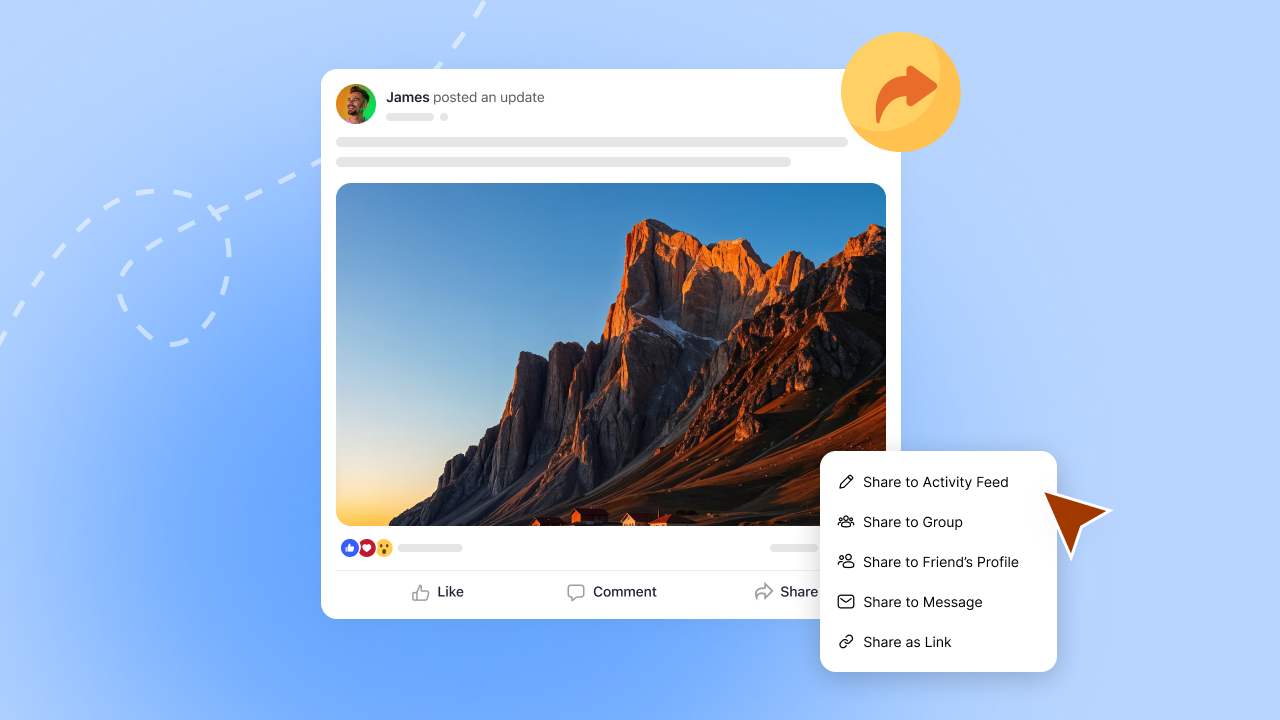 Buddyboss activity sharing