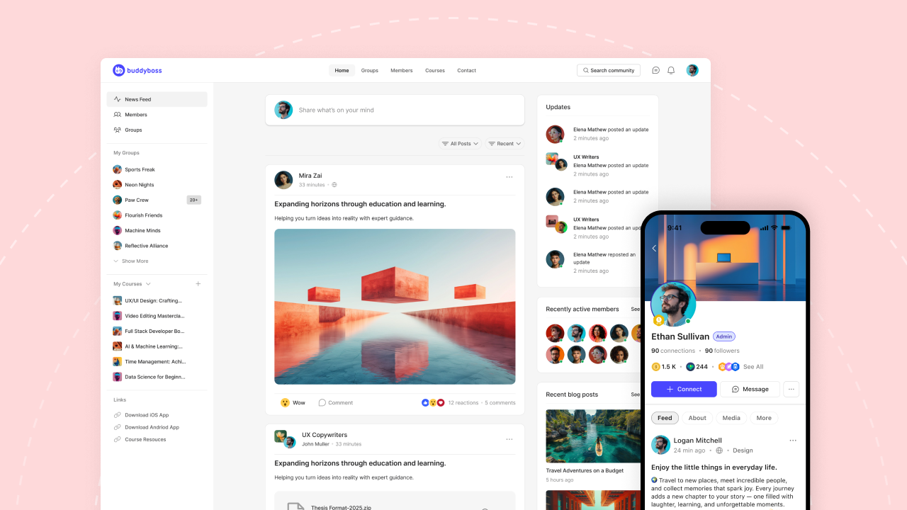 BuddyBoss web and app