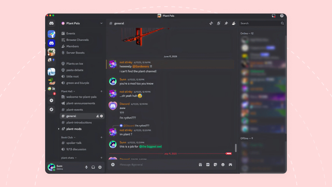Discord community channels