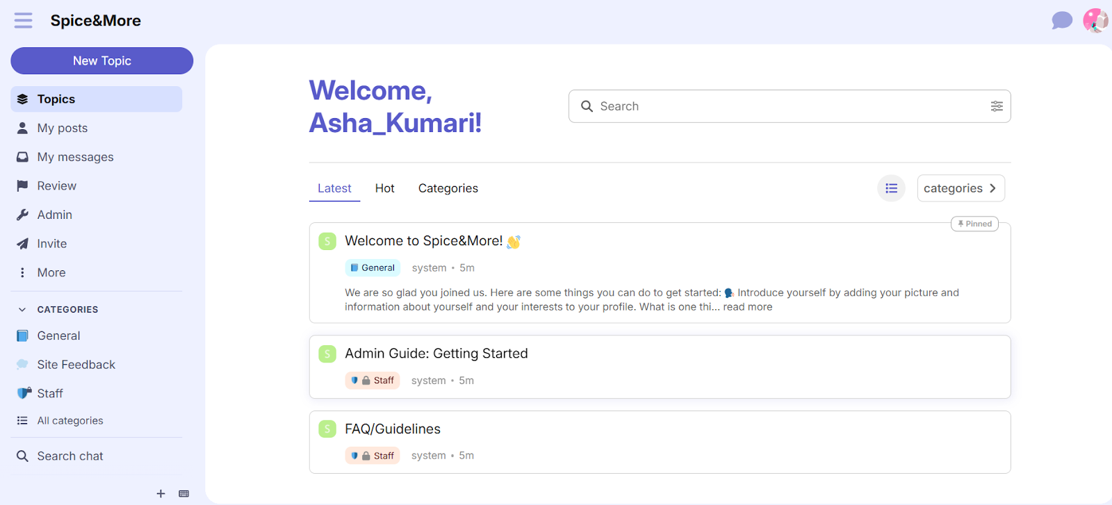 Discourse category and tag organization