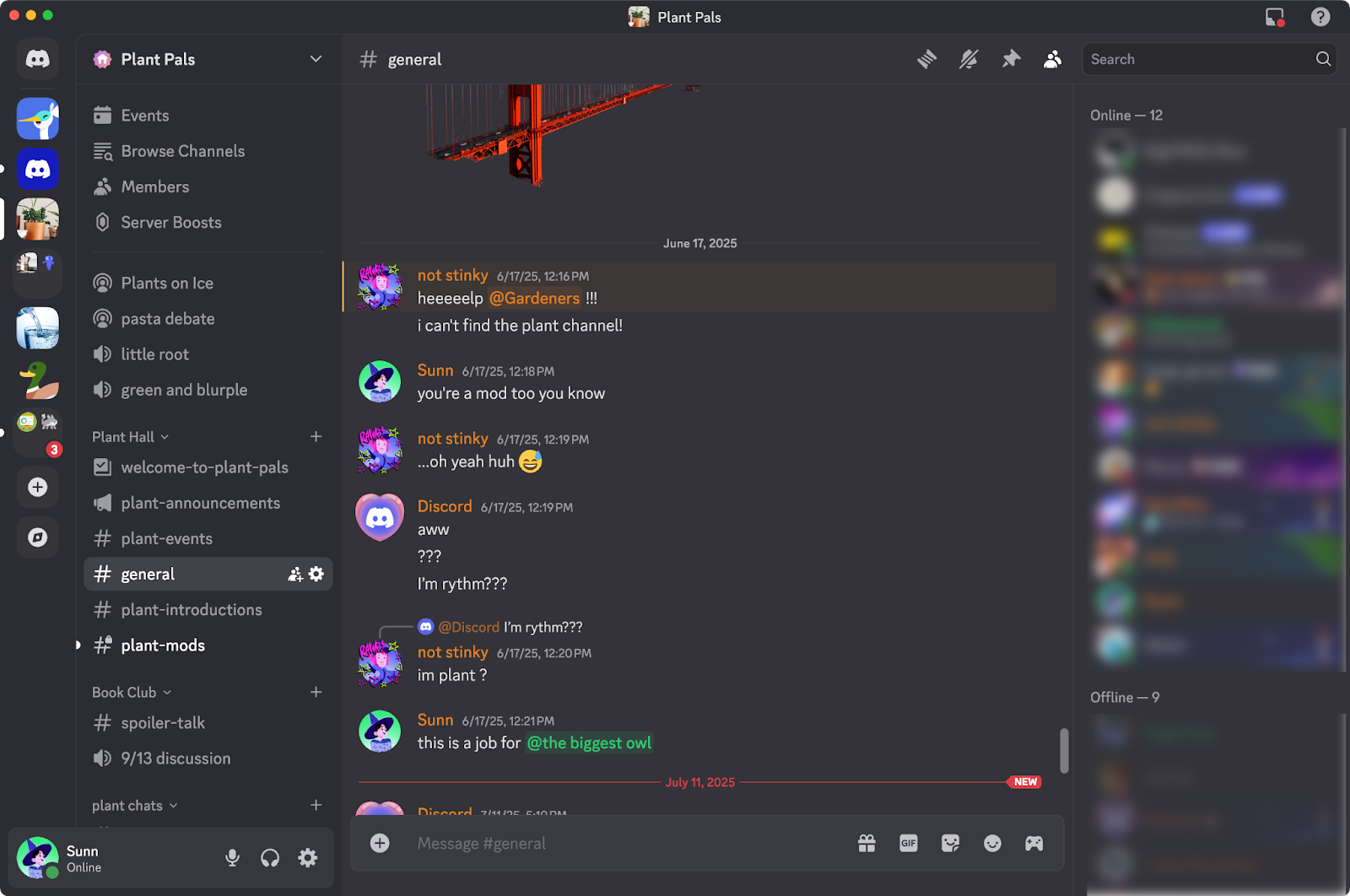 Discord text and voice channels