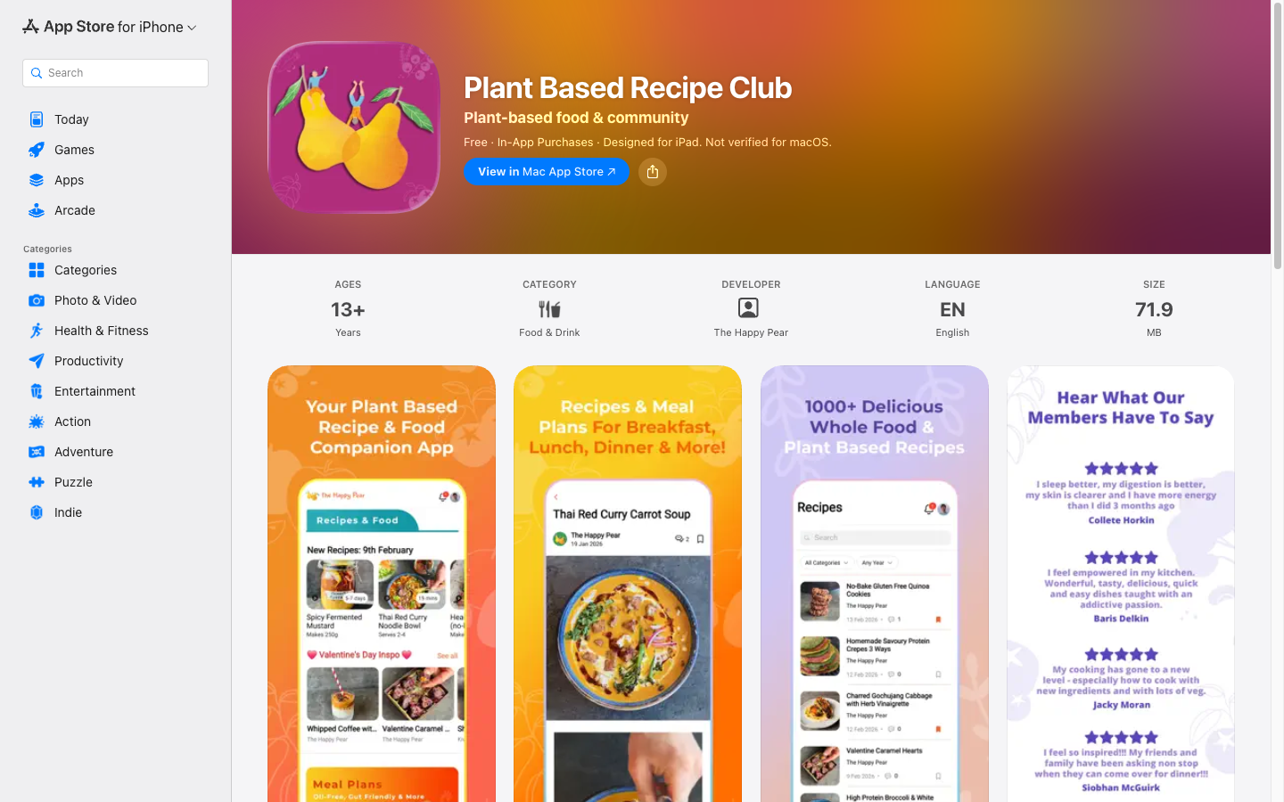 A Happy Pear cafe or retail product display illustrating the physical and digital hybrid model