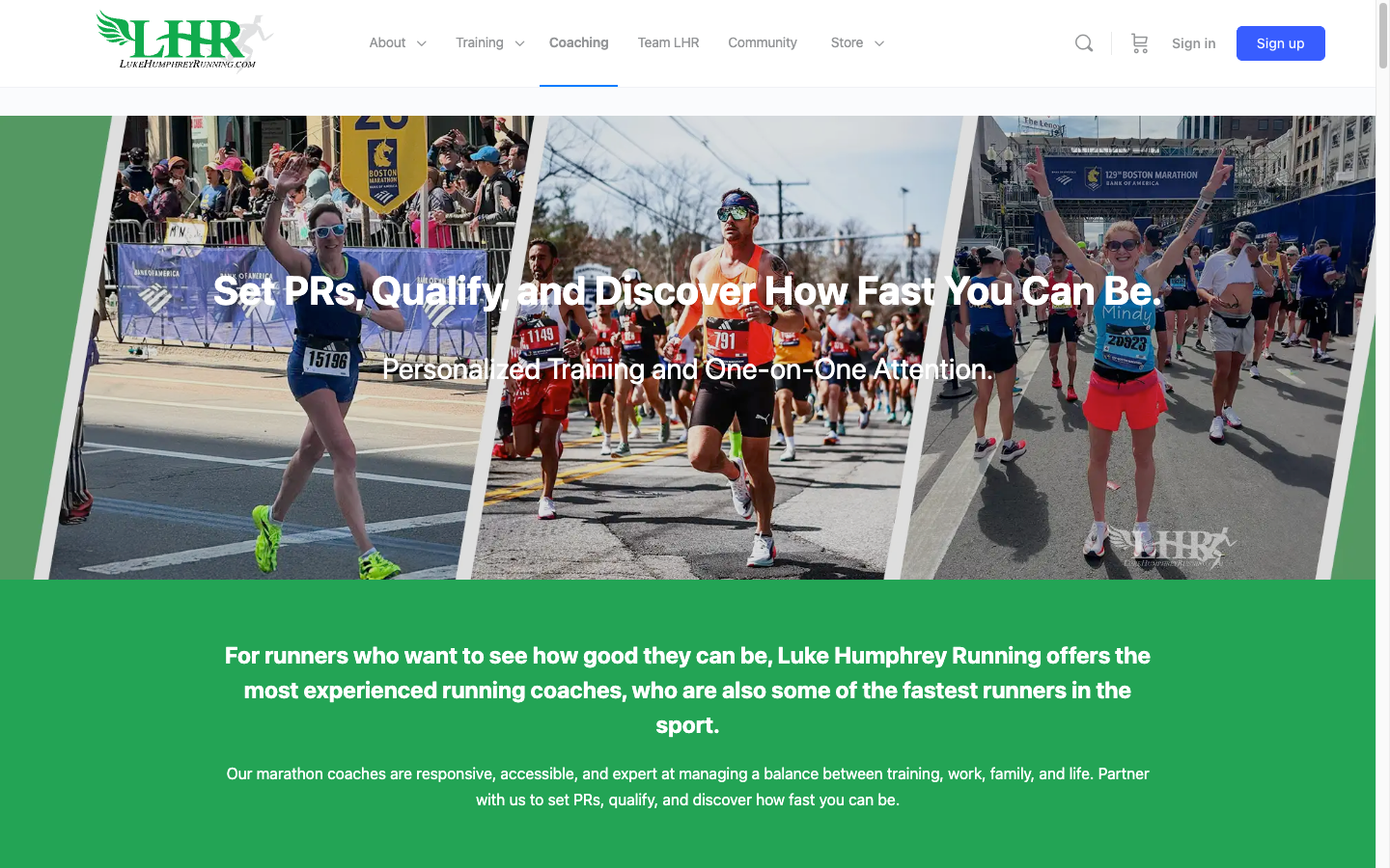 Luke Humphrey Running courses and training plans