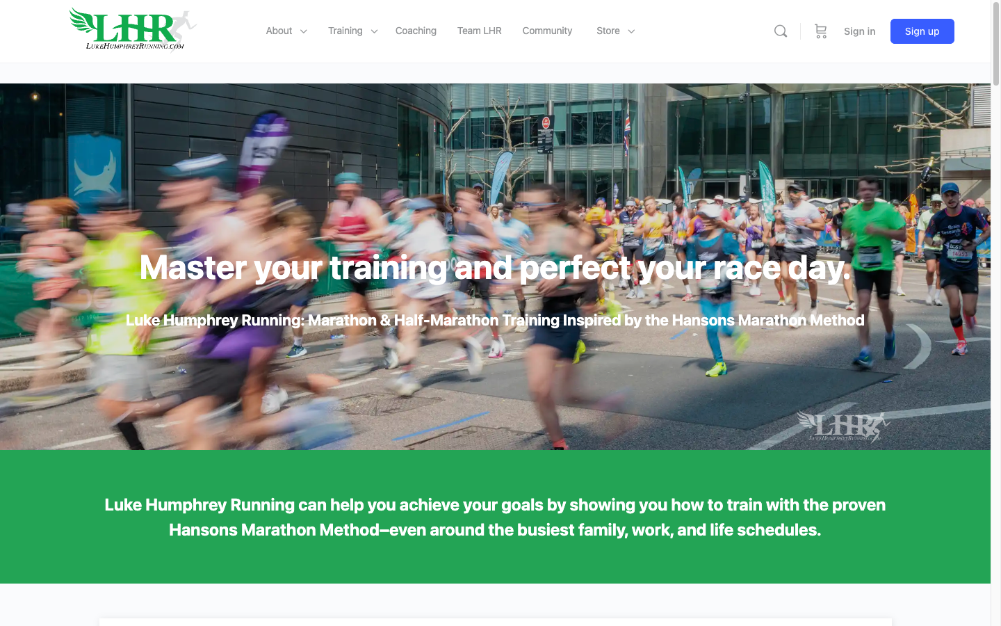 Luke Humphrey Running homepage