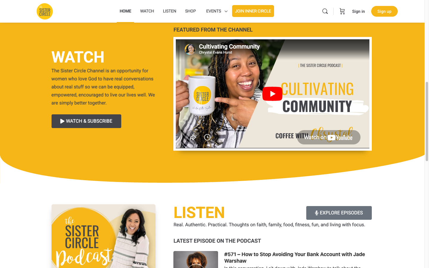 The Sister Circle community platform