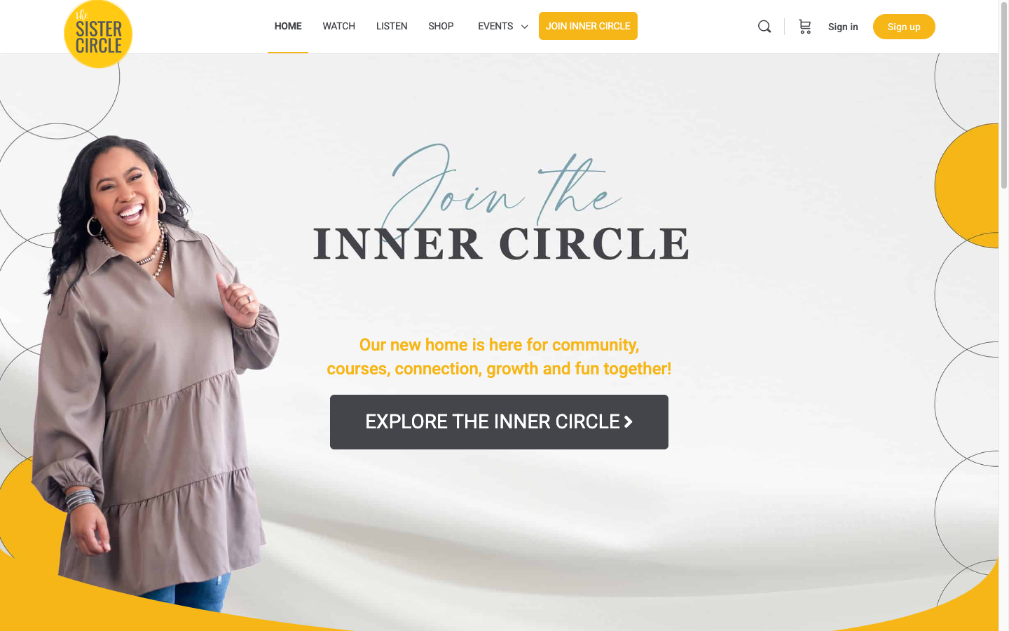 The Sister Circle homepage