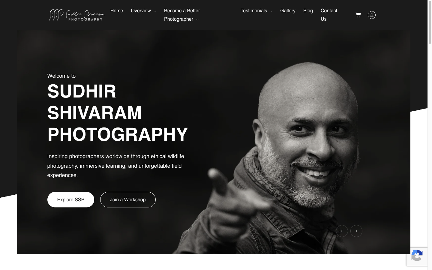 Sudhir Shivaram Photography homepage