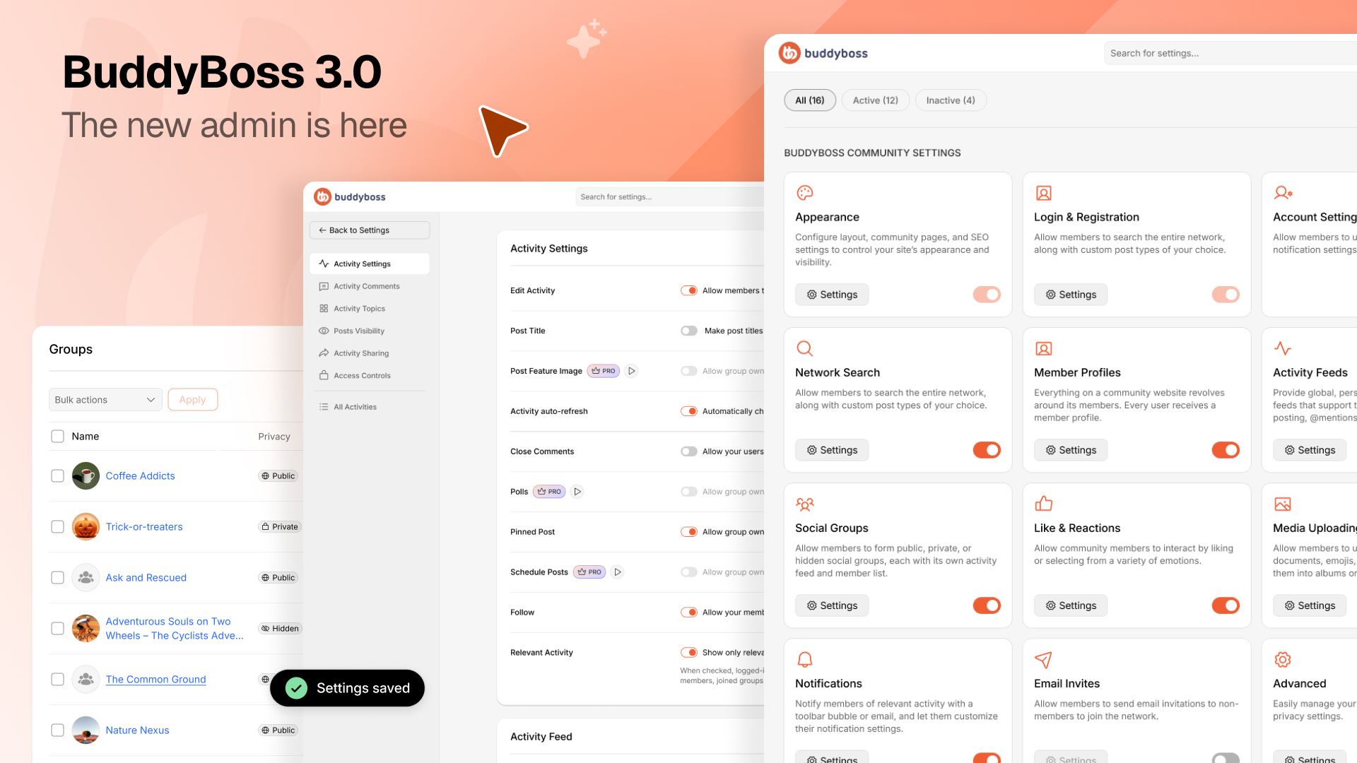 BuddyBoss platform update announcement the admin experience rebuilt